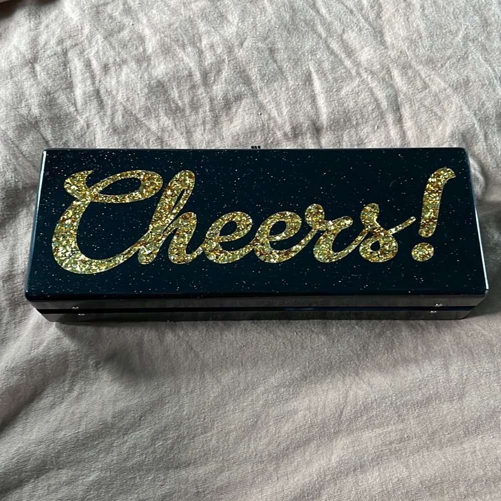 Edie Parker Flavia Enamel Clutch in Pouch